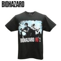 バイオハザード RE:2 ビジュアル Tシャツ 【biohazard Visual Tee】レオン クレア resident evil 生化危机 CAPCOM カプコン ゲーム キャラクター メンズ 