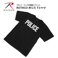 ROTHCO �ݥꥹ T�����<br>�ڥ����� Police Tee�ۥ����� Rothco �ߥ꥿�꡼ ���Х� �����ȥɥ� �����奢�� �ץ��� ���롼�ͥå� �ü����� Ⱦµ T����� ���åȥ� �֥�å� Black ��� ������ �ӡ��� ����ʡ� �ȥåץ�