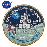 NASA PATCH  FIRST LUNAR LANDING OF MANKIND 1969<br>ڥʥ ѥå ݥ11 Φ 1969ǯ<br> ߥ꥿꡼ ȥɥ 奢 Х ɽ åڥ ѥåѥͥ ٥륯   ץ