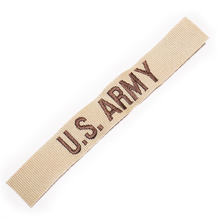 ARMY NAME TAPE BDU用 TAN<br>【刺繍ネームテープ アメリカ陸軍用