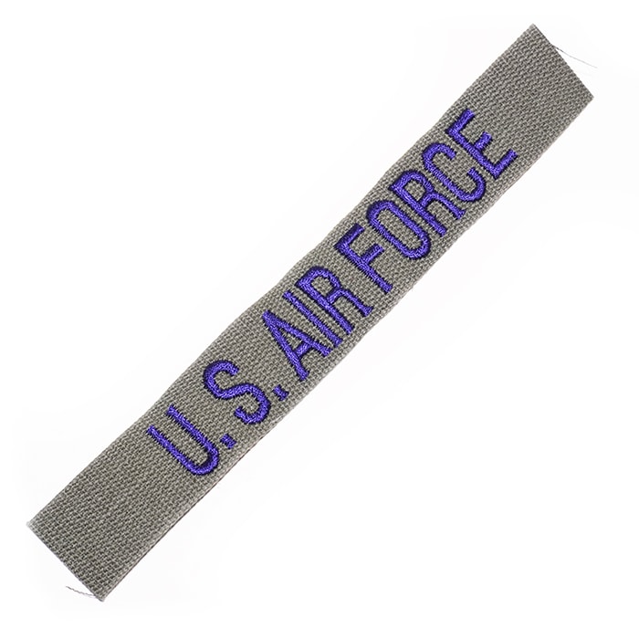実物 ミリタリー　ネームテープ　us airforce /maxwell USAF NAME TAPE BDU用 OD<br>【刺繍ネームテープ アメリカ空軍用