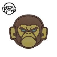 MSM Monkey Head PVC Morale Patch<br>MIL-SPEC MONKEY 󥭡إå PVC 顼 ѥåۥߥ꥿꡼ ХХ륲 åڥ ٥륯դ