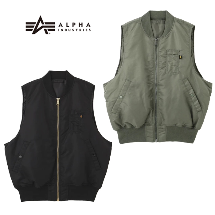 アルファー ALPHA ミリタリーキルティングベスト 新品 Alpha Industries（アルファ・インダストリーズ） 20%OFF！□ALPHA社