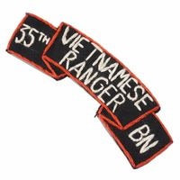 US VIETNAMESE RANGER 35TH SHOULDER TAB Handmade<br>��US �٥ȥʥߡ�����󥸥㡼 44th ������������ �ۥ�� �ߥ꥿�꡼ ��ܥ� ����� ���� US �٥ȥʥ� ��åڥ� �ѥå� BDU LEAF �꡼�� ��󥸥㡼 RANGER 