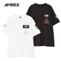 AVIREX TOP GUN PATCH & PRINT T-SHIRT<br>�ڥ�������å��� �ȥåץ��� �ѥå� �� �ץ��� T����ġ�7833934013 ��� ��ǥ����� �ߥ꥿�꡼ �����ȥɥ� �����奢�� T����� �ȥåץ��� ����åɥ��顼 ���롼�ͥå� ��åڥ� TOPGUN ���ӥ�å���