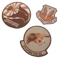 F22 USAF 27th SQ Patch set TAN<br>��F22 ��ץ��� 27th �������ɥ��� ��åڥ󥻥å� ���󥫥顼�ۥߥ꥿�꡼ ���Х��Х륲���� ���Х� �����ץ� ������ BDU ���㥱�å� ��Ʈ�� ��åڥ� �٥륯�� ���Ĵ��� ��ץ��� F35 F22 YF23 ��Ʈ��