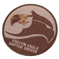 F22 USAF 27th SQ Patch TAN��F22 ��ץ��� 27th �������ɥ��� ��åڥ� ���󥫥顼�ۥߥ꥿�꡼ ���Х��Х륲���� ���Х� �����ץ� ������ BDU ���㥱�å� ��Ʈ�� ��åڥ� �٥륯�� ���Ĵ��� ��ץ��� F35 F22 YF23 ��Ʈ��