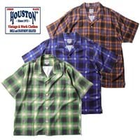 HOUSTON 41285 OMBRE CHECK S/S SHIRT<br>�ڥҥ塼���ȥ� ����֥졼�����å�Ⱦµ����ġۥ�� ��ǥ����� �ߥ꥿�꡼ �����ȥɥ� �����奢�� �����å������ ����֥쥷��� ������ �ǥ��꡼�桼�� ���ʻȤ� Ⱦµ �ץ��ȥ���� �����������å�
