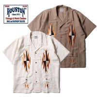 HOUSTON 41331 LINEN CHIMAYO S/S SHIRT<br>�ڥҥ塼���ȥ� ��ͥ���ޥ�Ⱦµ����ġۥ�� ��ǥ����� �ߥ꥿�꡼ �����ȥɥ� �����奢��ɽ������ ���ޥ��� ������ �ǥ��꡼�桼�� ���ʻȤ� Ⱦµ �ץ��ȥ���� �����������å� �����ץ󥫥顼�����