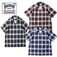 HOUSTON 41314 VENT NYLON RIP OPEN COLLAR SHIRT(OMBRE CHECK)<br>�ڥҥ塼���ȥ� ������ȥʥ������åץ����ץ󥫥顼Ⱦµ����ġۥ�� ��ǥ����� �ߥ꥿�꡼ �����ȥɥ� �����奢�� �����å������ ����֥쥷��� ������ �ǥ��꡼�桼�� ���ʻȤ� Ⱦµ �����������å�
