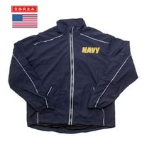 �ڼ�ʪ�����ʡ�GI US NAVY PHYSICAL FITNESS JACKET��DEAD STOCK��<br>���Ƴ��� �ե�������ե��åȥͥ� ���㥱�åȡ�<br>��� �ߥ꥿�꡼ �����ȥɥ� ���Х��Х륲���� ���Х� �ǥåɥ��ȥå� NAVY �ȥ졼�˥� �������� ���˥� �ե��åȥͥ�