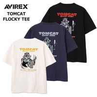 AVIREX U.S. NAVY TOMCAT FLOCKY T-SHIRT<br>�ڥ��ӥ�å��� US�ͥ��ӡ��ȥ७��åȥե��å���T����ġ�<br>7836234005 ��� ��ǥ����� �ߥ꥿�꡼ �����ȥɥ� �����奢�� T����� �ե��å����ù� ����åɥ��顼 ���롼�ͥå� �ȥ७��å� ��������å���