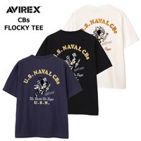 AVIREX U.S. NAVAL CBs FLOCKY T-SHIRT<br>�ڥ��ӥ�å��� US�ͥ�������CBs�ե��å���T����ġ�<br>7836234006 ��� �ߥ꥿�꡼ �����ȥɥ� �����奢�� T����� �ե��å����ù� ����åɥ��顼 ���롼�ͥå� �����ӡ��� ��������å���