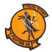 US NAVY VF-114 FIGHTER SQ PATCH�� ����ꥫ���� VF-114 �������ɥ��� �ѥå��ۥȥåץ��� NAVY ���� �ߥ꥿�꡼ ���Х��Х륲���� ���Х� 45P 36P BDU ��Ʈ�� ���� ���� �����ץ� �ե饤�� MA1 yokota �ѥ����å� ��ʿ�� Aardvarks