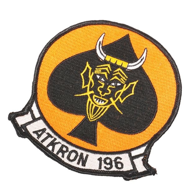 御紋章　　軍恩連盟 US NAVY VA-196 GRUMMAN A-6E ATTACK SQ PATCH【 アメリカ海軍 VA-196