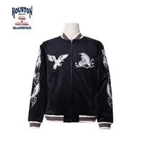 HOUSTON 51618 VELVETEEN SOUVENIR JACKET (MAP) <br>�ڥҥ塼���ȥ� ���������٥˥����㥱�å� �ޥå����ۥ�� �����奢�� �����ߡ� �����٥˥� ���� �����Ͽ� �� �� ζ