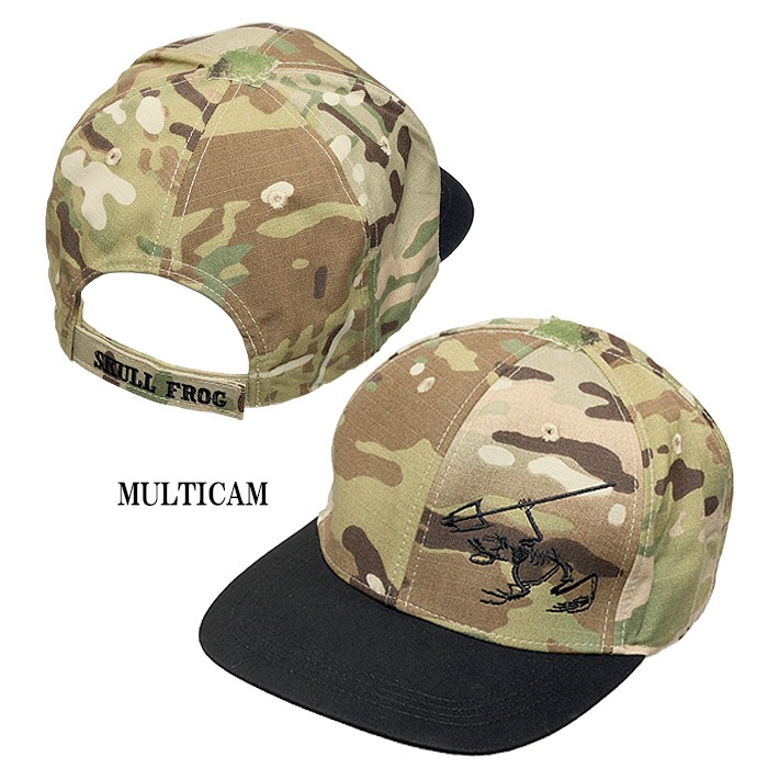 SKULL FROG �ե�åȥӥ륭��å�<br>�ڥ�����ե��å� FlatBill Cap�ۥ�� �ߥ꥿�꡼ �����ȥɥ� �����奢�� ���Х��Х륲���� ���Х�