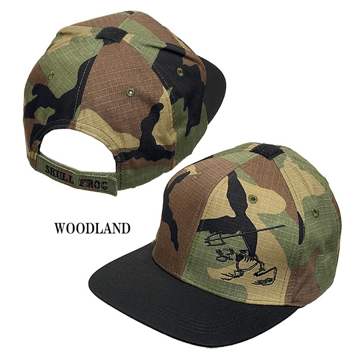 SKULL FROG �ե�åȥӥ륭��å�<br>�ڥ�����ե��å� FlatBill Cap�ۥ�� �ߥ꥿�꡼ �����ȥɥ� �����奢�� ���Х��Х륲���� ���Х�