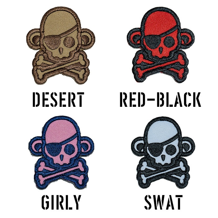 MSM Skullmonkey - Pirate Patch<br>MIL-SPEC MONKEY 󥭡 ѥ졼 ѥåۥߥ꥿꡼ ХХ륲 åڥ ٥륯դ