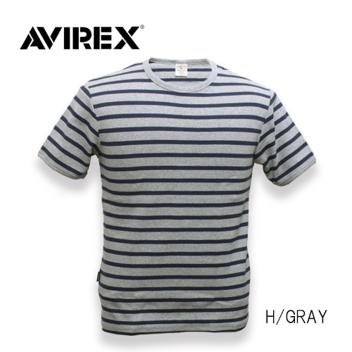 AVIREX �ǥ��꡼ C�ͥå� �ܡ����� S/S T����� <br>�ڥ��ӥ�å��� DAILY ���롼�ͥå� Border S/S Tee�ۥ�� �ߥ꥿�꡼ �����奢�� �����Х� �����ȥɥ� ���ȥ꡼�� Ⱦµ �ȥåץ� ����ʡ� ���åȥ� �Х��� �ġ���� ��������� �ץ��� OUTLET  SALE