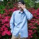 AVIREX BASIC CHAMBRAY LONG SLEEVE SHIRT<br>�ڥ�������å��� �١����å� �����֥졼 Ĺµ����ġ�7833920003 ��� �ߥ꥿�꡼ �����ȥɥ� �����奢�� �����٥졼����� �١����å� ����åɥ��顼 ���ӥ�å��� Ĺµ����� �֥롼