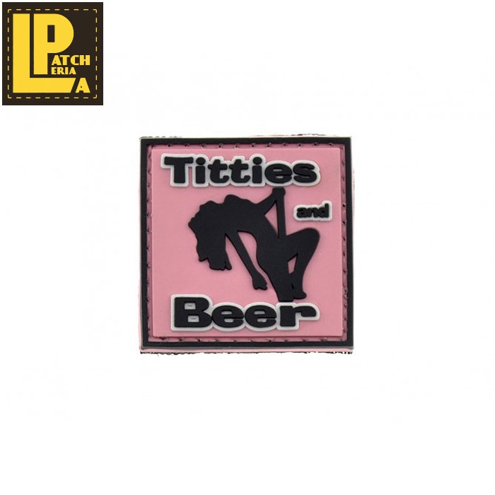 LA PATCHERIA Titties and Beer PATCH<br>�ڥ�ѥå����ꥢ PVC��åڥ�ۥ�� ���Х� ���Х��� �������ե� �ߥ꥿�꡼ ��åڥ� airsoft ��ư���� �ޥ륤 �������� �٥륯�� �����륺 ��åڥ� TEAM6 TIER1 TIER2 ������6 �ӡ���