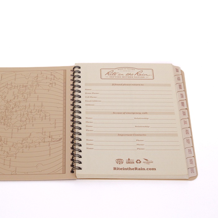 Rite in the Rain ALL-WEATHER CALENDER NOTE<br>ڥ饤   쥤 ɿ奫塼Ρȡۥߥ꥿꡼ ȥɥ 奢 Х Х ġ  ɥ饤 л Ͽ ι Ĺ¸ ƹ ɿ ɱ ХХ ҳ ʸ˼ Ģ OUTLET SALE