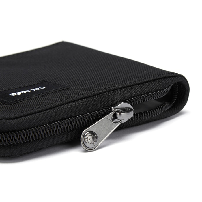 PacSafe RFID SAFE AROUND WALLET <br>�ڥѥå������� RFIG �����ե��饦��ɥ�����åȡۥ�� �ߥ꥿�꡼ �����奢�� �����ȥɥ� ι�� �л� EDC  ������ ���� �������ƥ� pacsefe PACSAFE ��ǥ����� ���åץ�����å� �����ɥ����� ����