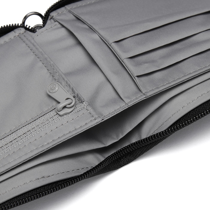 PacSafe RFID SAFE AROUND WALLET <br>�ڥѥå������� RFIG �����ե��饦��ɥ�����åȡۥ�� �ߥ꥿�꡼ �����奢�� �����ȥɥ� ι�� �л� EDC  ������ ���� �������ƥ� pacsefe PACSAFE ��ǥ����� ���åץ�����å� �����ɥ����� ����
