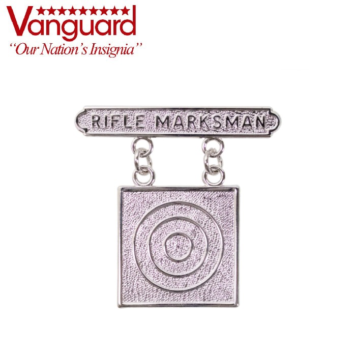 Vanguard U.S. ��ʼ�� RIFLE MARKSMAN�ԥ�Хå� <br>�ڥ����󥬡��� U.S. PINS Silver��1�����Хå� ������ �ߥ꥿�꡼ �����奢�� ���Х� ���� ���������꡼ �����ץ� USAF USMC ARMY USN ���� ���� ��ʼ�� �ѥ� PJ  �Ҷ��� �߲� �ѥ饷�塼��