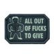 MSM All Out PVC Patch<br>MIL-SPEC MONKEY 륢 PVC ѥåۥߥ꥿꡼ ХХ륲 åڥ ٥륯դ