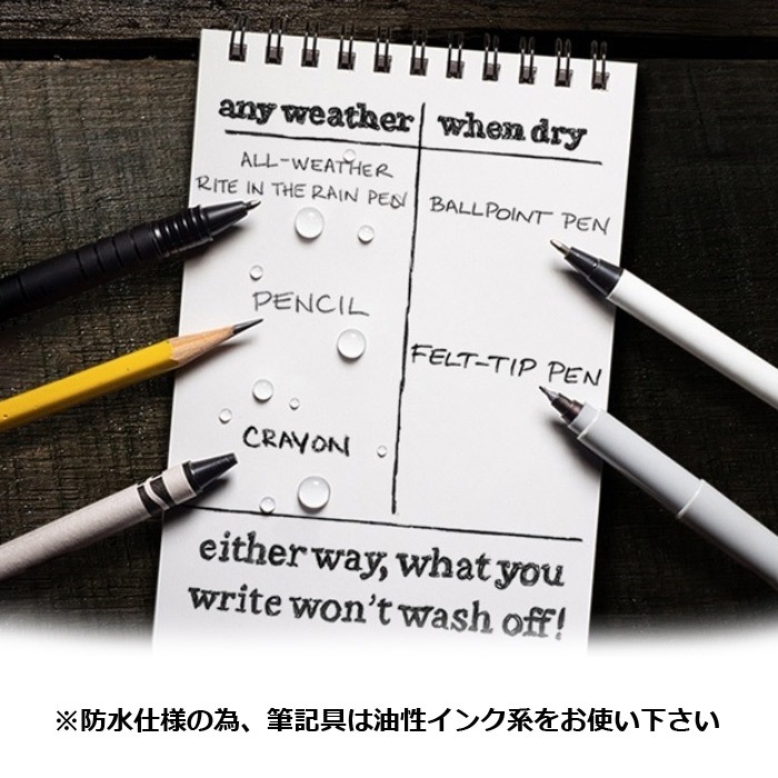 Rite in the Rain �ɿ她�ѥ����Ρ��ȥ֥å�<br>�ڥ饤�� ���� �� �쥤�� spiral notebook�ۥߥ꥿�꡼ �����ȥɥ� �����奢�� �Х��� �ġ���� ��������� �ɥ饤�� ��Ͽ ι�� Ĺ����¸ �ƹ��� �ɿ� �ɱ� �ѵ� ���Х��Х� �ҳ� ʸ˼�� ���Ģ OUTLET SALE