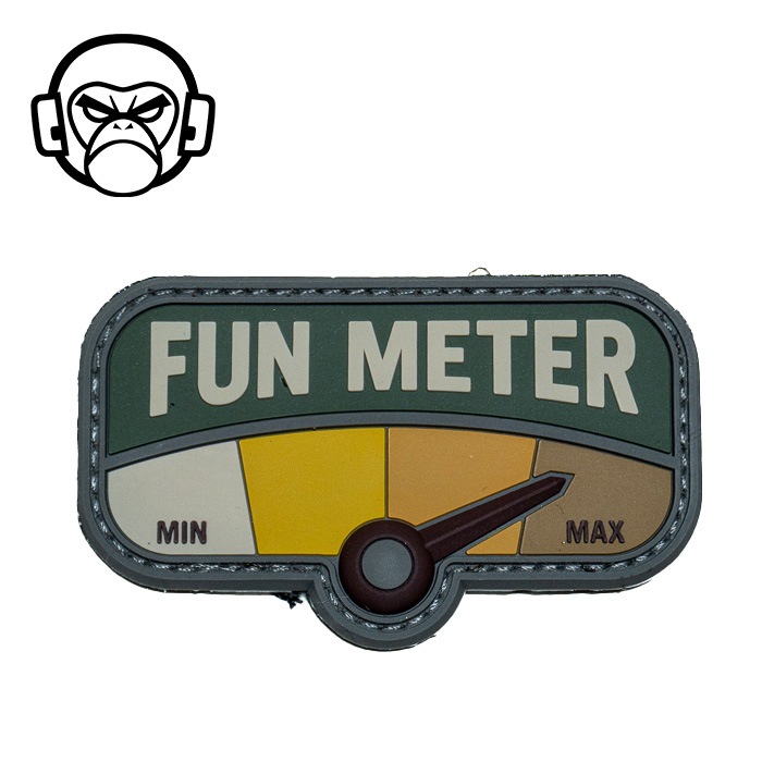 MSM Fun Meter 3in PVC Morale Patch<br>MIL-SPEC MONKEY ե᡼ 3in PVC 顼 ѥåۥߥ꥿꡼ ХХ륲 åڥ ٥륯դ