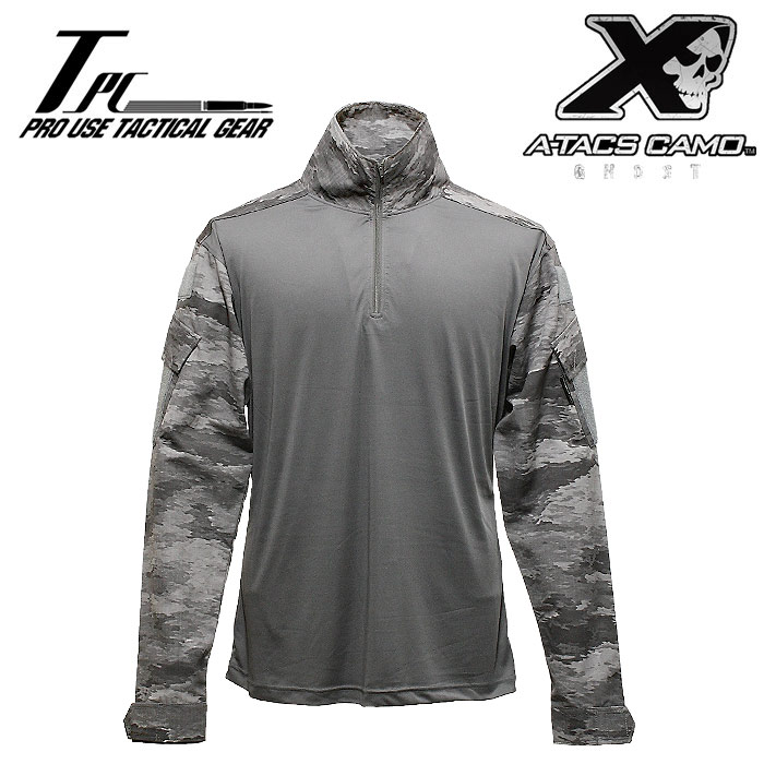 TP �����ƥ����� ����Хåȥ����/A-TACS GHOST<br>��tactical performance TACTICAL COMBAT SHIRTS �������å��� �������ȡۥ�� �ߥ꥿�꡼ �����ȥɥ� ���Х� �л� �Х��� �ġ���� ����ʡ� �ȥåץ� Ĺµ ���åȥ� �ʥ����� �ݥꥨ���ƥ� OUTLET