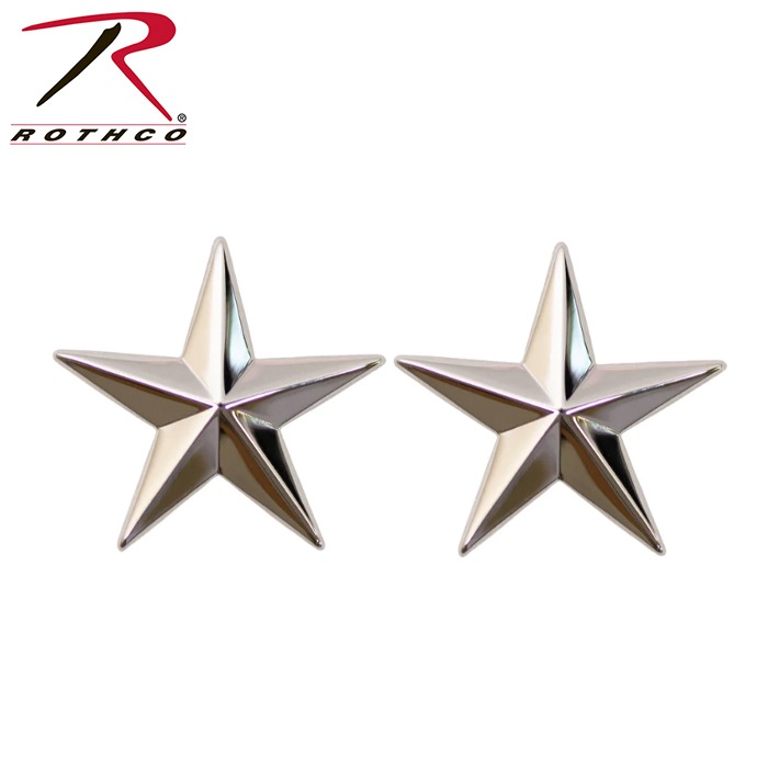 星型ピンバッチ(銀) ROTHCO STAR PINS Silver<br>【ROTHCO 星型 ピンバッジ 銀メッキ