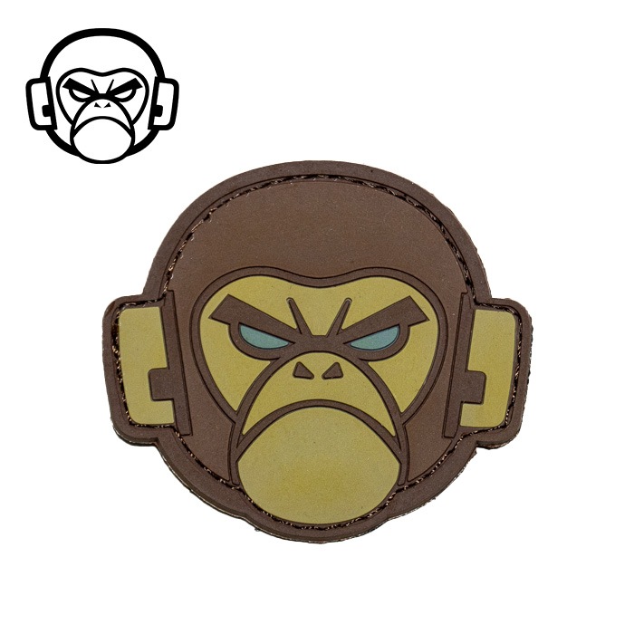 MSM Monkey Head PVC Morale Patch<br>MIL-SPEC MONKEY 󥭡إå PVC 顼 ѥåۥߥ꥿꡼ ХХ륲 åڥ ٥륯դ