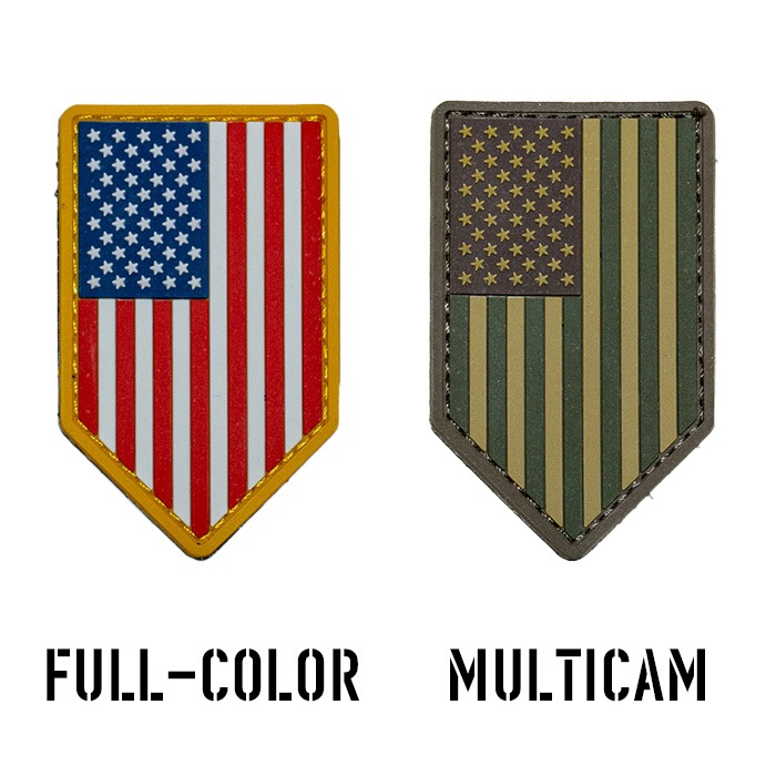 MSM US Flag Vertical Shield PVC Morale Patch<br>MIL-SPEC MONKEY    PVC 顼 ѥåۥߥ꥿꡼ ХХ륲 åڥ ٥륯դ