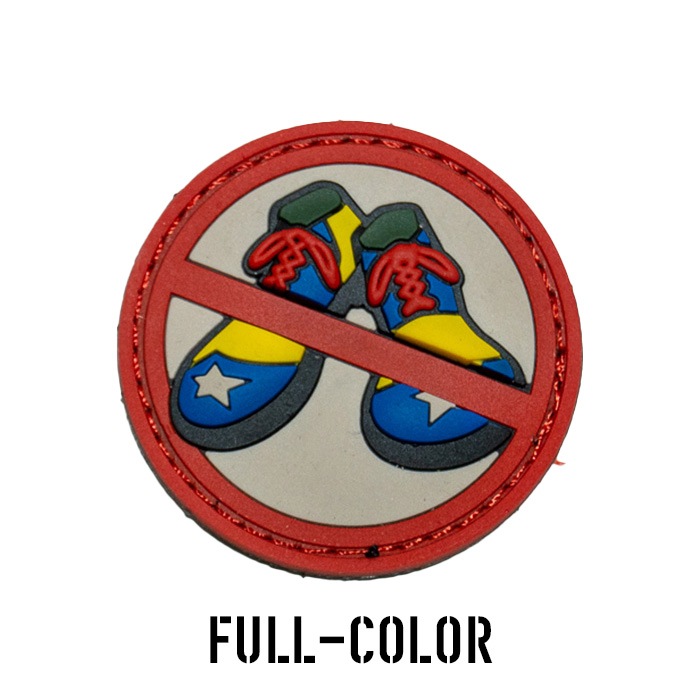MSM No Clown Shoes PVC Patch<br>��MIL-SPEC MONKEY �Ρ� ���饦�� ���塼�� PVC �ѥå��ۥߥ꥿�꡼ ���Х��Х륲���� ��åڥ� �٥륯���դ�