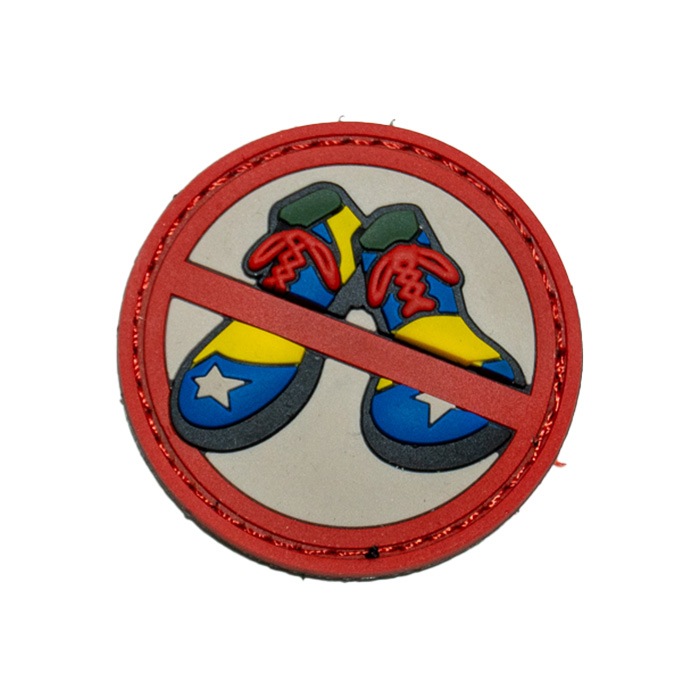 MSM No Clown Shoes PVC Patch<br>��MIL-SPEC MONKEY �Ρ� ���饦�� ���塼�� PVC �ѥå��ۥߥ꥿�꡼ ���Х��Х륲���� ��åڥ� �٥륯���դ�