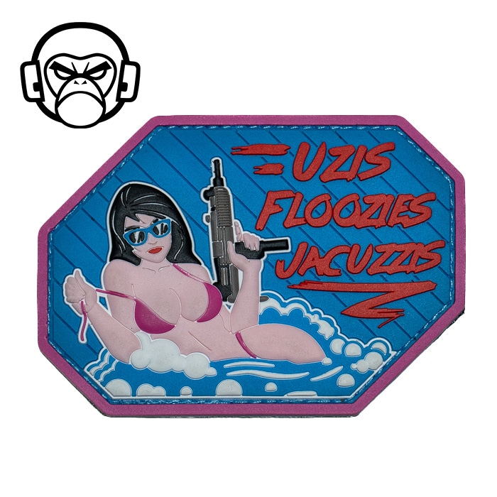 MSM Uzis Floozies Jacuzzis PVC Morale PATCH<br>��MIL-SPEC MONKEY Uzis Floozies Jacuzzis PVC ��顼�� �ѥå��� �ߥ륹�ڥå���󥭡� �ߥ꥿�꡼ �����ȥɥ� �����奢�� ���Х� �Х��� �ġ���� ��������� ��åڥ� �ѥå��ѥͥ� �٥륯�� ��± �Х����� ���� ���� �����ץ�