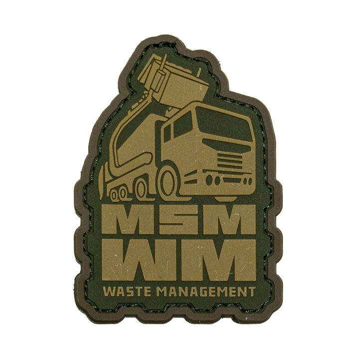 MSM Waste Management PVC Morale PATCH<br>��MIL-SPEC MONKEY �Ѵ�ʪ���� PVC ��顼�� �ѥå��� �ߥ륹�ڥå���󥭡� �ߥ꥿�꡼ �����ȥɥ� �����奢�� ���Х� �Х��� �ġ���� ��������� ��åڥ� �ѥå��ѥͥ� �٥륯�� ��± �Х����� ���� ���� �����ץ�