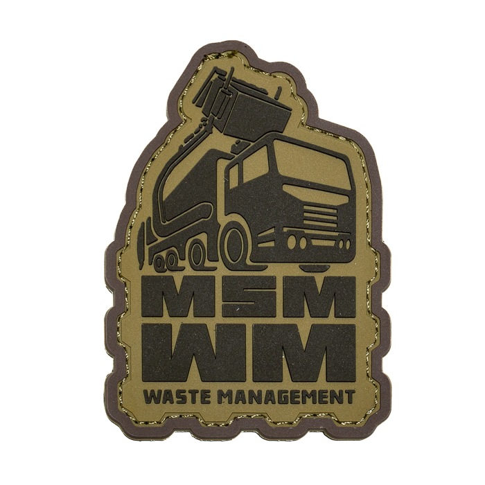 MSM Waste Management PVC Morale PATCH<br>��MIL-SPEC MONKEY �Ѵ�ʪ���� PVC ��顼�� �ѥå��� �ߥ륹�ڥå���󥭡� �ߥ꥿�꡼ �����ȥɥ� �����奢�� ���Х� �Х��� �ġ���� ��������� ��åڥ� �ѥå��ѥͥ� �٥륯�� ��± �Х����� ���� ���� �����ץ�