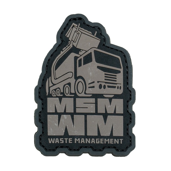 MSM Waste Management PVC Morale PATCH<br>��MIL-SPEC MONKEY �Ѵ�ʪ���� PVC ��顼�� �ѥå��� �ߥ륹�ڥå���󥭡� �ߥ꥿�꡼ �����ȥɥ� �����奢�� ���Х� �Х��� �ġ���� ��������� ��åڥ� �ѥå��ѥͥ� �٥륯�� ��± �Х����� ���� ���� �����ץ�