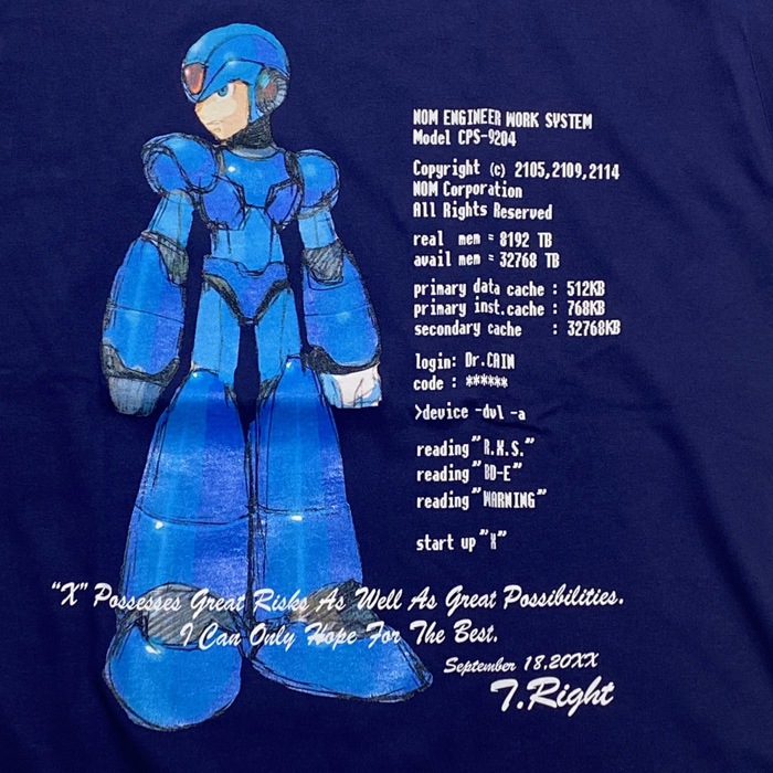 åޥX  ӥ奢 ԥ<br>Rockman handwritten Visual T-Shirts  ǥ ߥ꥿꡼ 奢 CAPCOM ץ  饯 T åȥ ȥåץ ץ åȥ