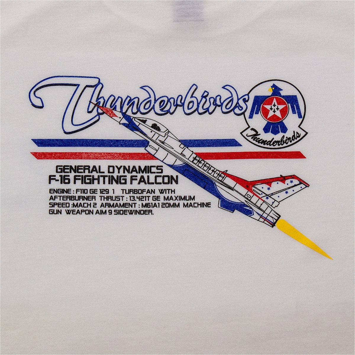 P/O F16 THUNDERBIRD Tee<br>�ڥե���ȥ� USAF F16 ��������С��� ®��T����ġۥ�� �ߥ꥿�꡼ �����ƥ����� ���Х� ������ �л� �Х��� �ġ���� ��������� �����奢�� �����ȥɥ� �Ʒ� �ü����� USAF F16