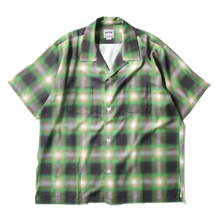 HOUSTON 41285 OMBRE CHECK S/S SHIRT<br>�ڥҥ塼���ȥ� ����֥졼�����å�Ⱦµ����ġۥ�� ��ǥ����� �ߥ꥿�꡼ �����ȥɥ� �����奢�� �����å������ ����֥쥷��� ������ �ǥ��꡼�桼�� ���ʻȤ� Ⱦµ �ץ��ȥ���� �����������å�