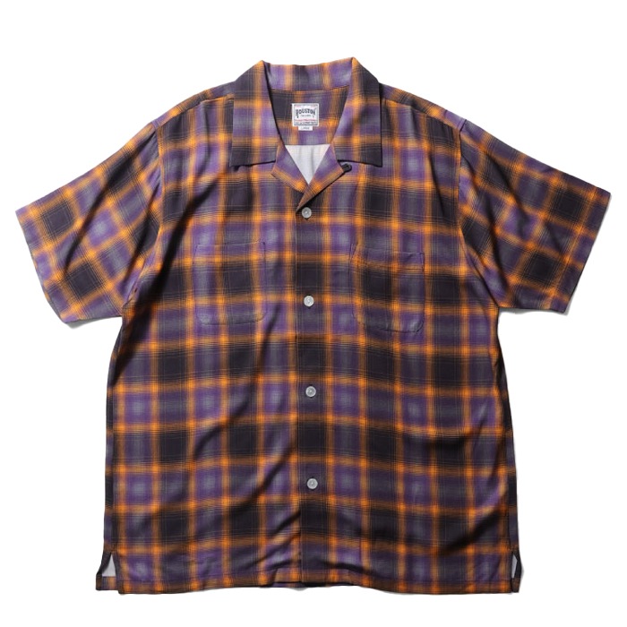 HOUSTON 41285 OMBRE CHECK S/S SHIRT<br>�ڥҥ塼���ȥ� ����֥졼�����å�Ⱦµ����ġۥ�� ��ǥ����� �ߥ꥿�꡼ �����ȥɥ� �����奢�� �����å������ ����֥쥷��� ������ �ǥ��꡼�桼�� ���ʻȤ� Ⱦµ �ץ��ȥ���� �����������å�