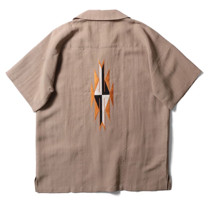 HOUSTON 41331 LINEN CHIMAYO S/S SHIRT<br>�ڥҥ塼���ȥ� ��ͥ���ޥ�Ⱦµ����ġۥ�� ��ǥ����� �ߥ꥿�꡼ �����ȥɥ� �����奢��ɽ������ ���ޥ��� ������ �ǥ��꡼�桼�� ���ʻȤ� Ⱦµ �ץ��ȥ���� �����������å� �����ץ󥫥顼�����
