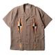 HOUSTON 41331 LINEN CHIMAYO S/S SHIRT<br>�ڥҥ塼���ȥ� ��ͥ���ޥ�Ⱦµ����ġۥ�� ��ǥ����� �ߥ꥿�꡼ �����ȥɥ� �����奢��ɽ������ ���ޥ��� ������ �ǥ��꡼�桼�� ���ʻȤ� Ⱦµ �ץ��ȥ���� �����������å� �����ץ󥫥顼�����