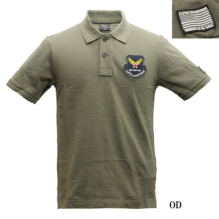 ALPHA TC1354 ��åڥ� �ݥ������<br>�ڥ���ե� wappen polo shirts�� ��� �ߥ꥿�꡼ �����ȥɥ� �����奢�� ���ȥ꡼�� �Х��� �ġ���� ��������� �ȥåץ� ����ʡ� ���åȥ� �ѥå� ���� �����ե����� ������ Ⱦµ ���λ� OUTLET